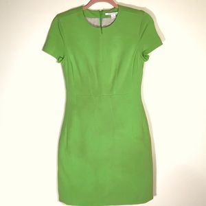 Diane von Furstenberg zip neck mini  Agatha kelly green knit dress 6